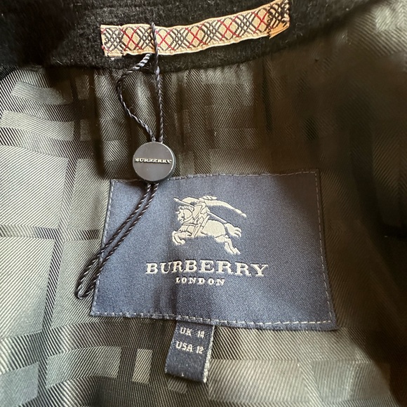 Burberry wool blend wrap coat. NWT - Picture 8 of 10